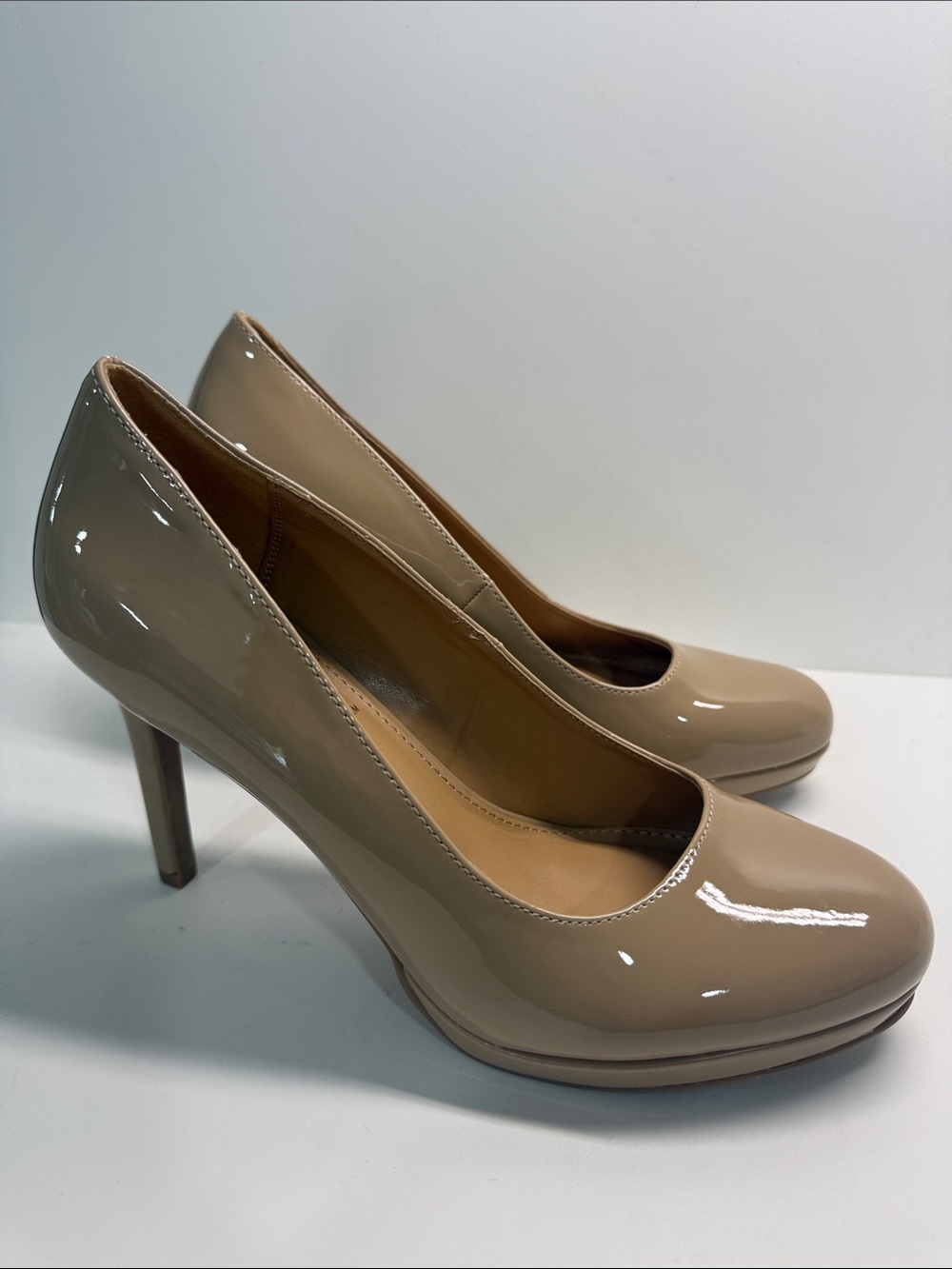 LC LAUREN CONRAD Nude Patent Stiletto Pumps Zise 10